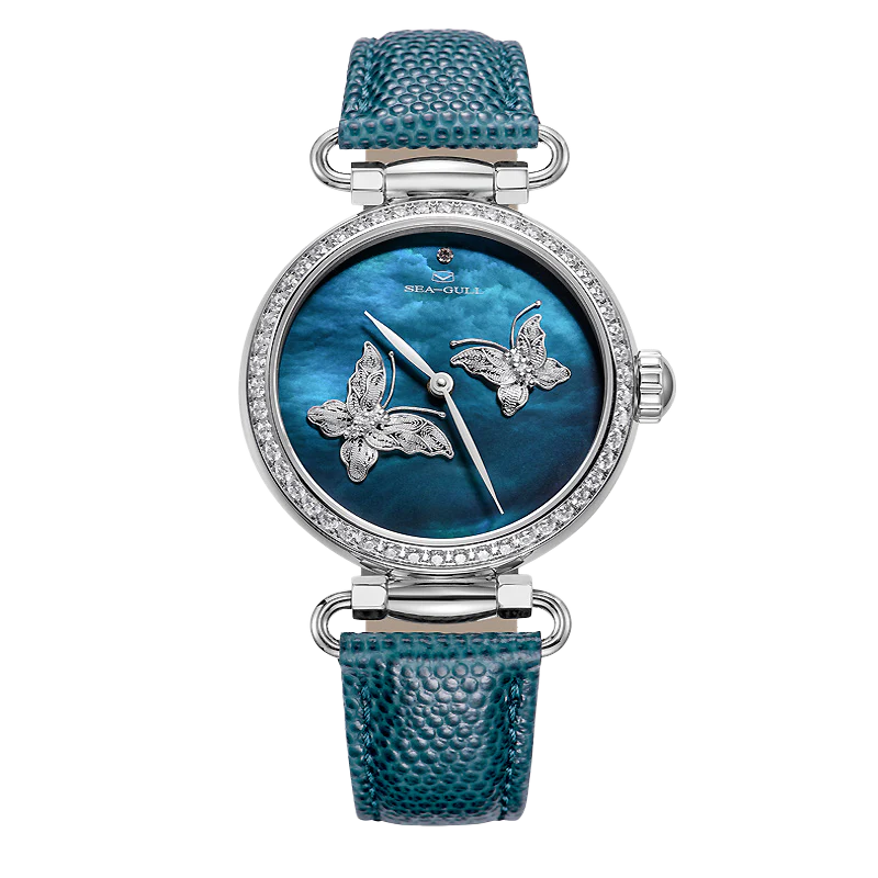 Seagull Watch | Filigree Butterfly Watch with Swarovski Crystals - Image 4