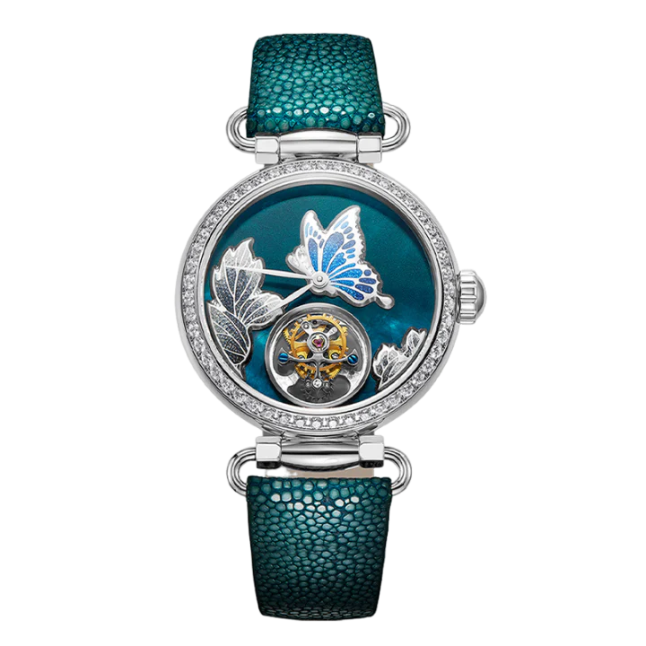 Seagull Filigree Flower Hairpin Tourbillon Watch 38.5mm - Image 10