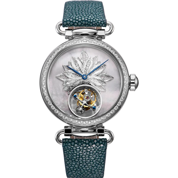 Seagull Filigree Flower Hairpin Tourbillon Watch 38.5mm - Image 6