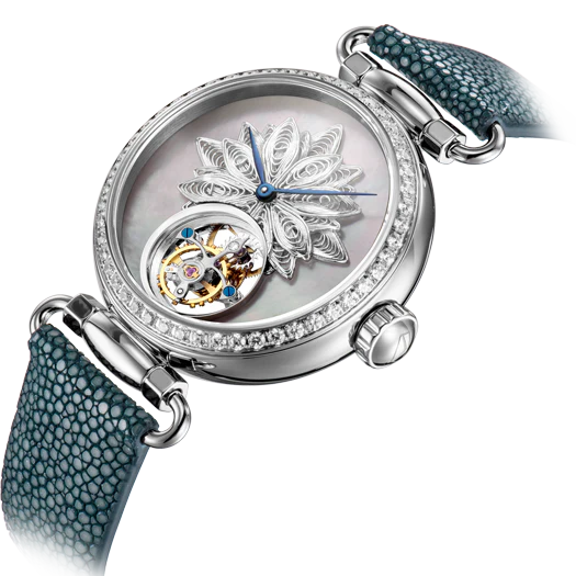 Seagull Filigree Flower Hairpin Tourbillon Watch 38.5mm - Image 7