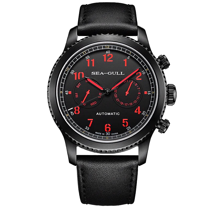 Seagull Watch | Aviation Dual Time Zone Pilot Automatic Sports Watch 43mm - Image 3