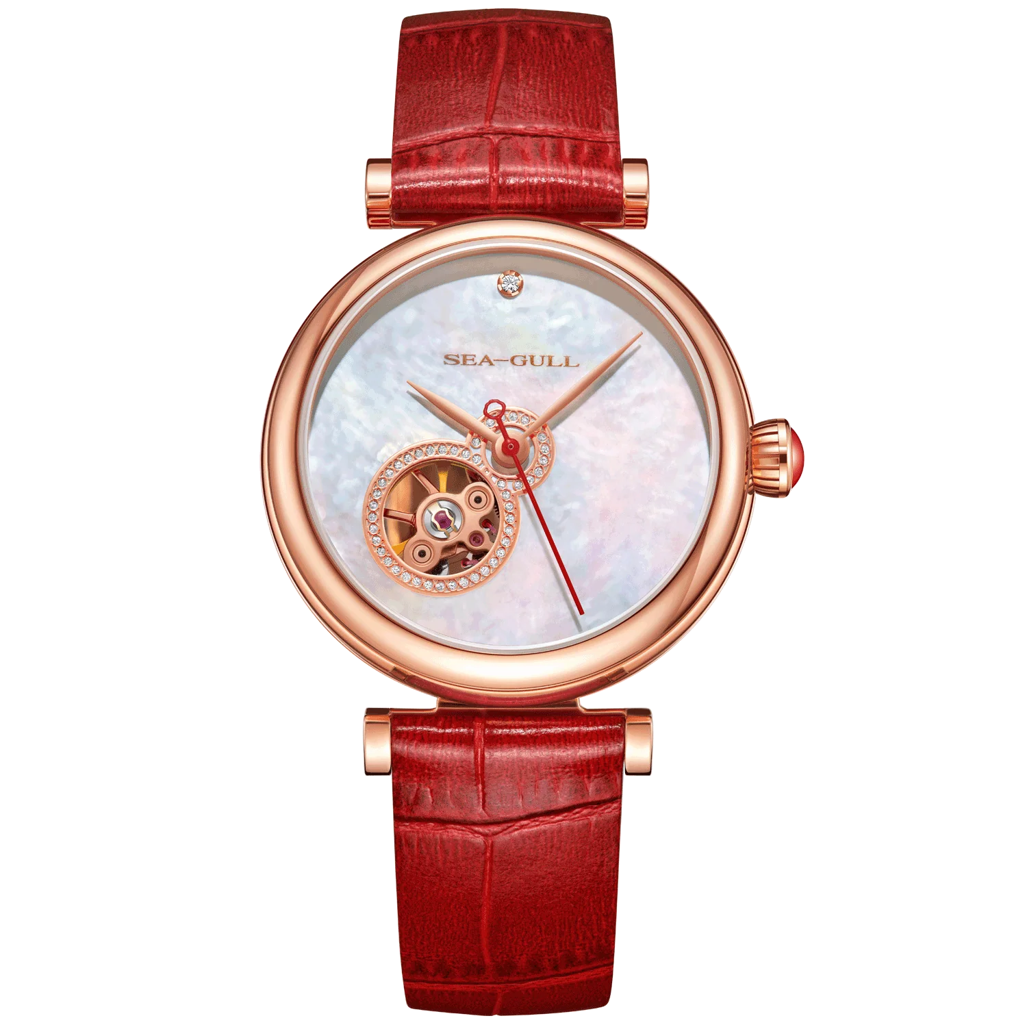 Seagull Watch | Heartfelt Lucky Gourd Rose Gold Case Watch 34.5mm - Image 4