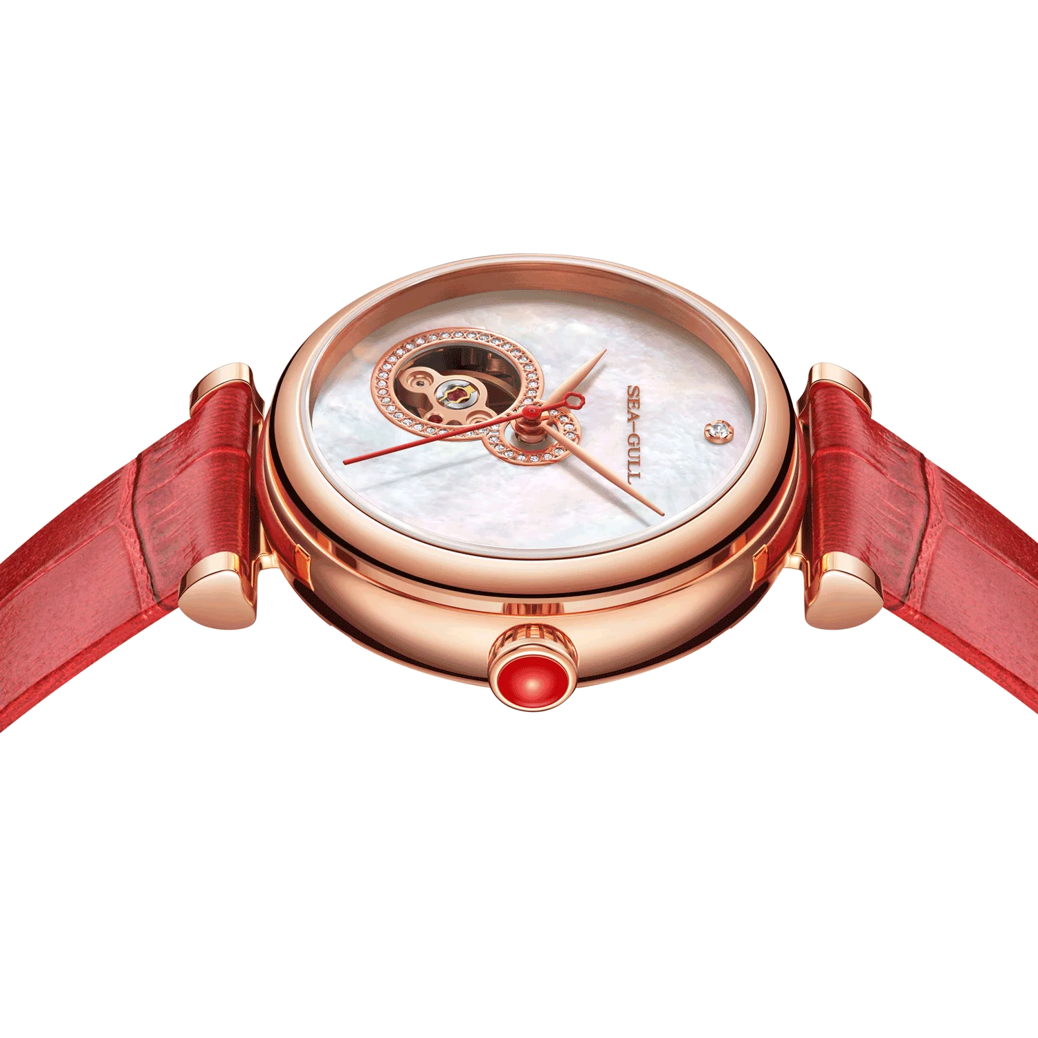 Seagull Watch | Heartfelt Lucky Gourd Rose Gold Case Watch 34.5mm - Image 6