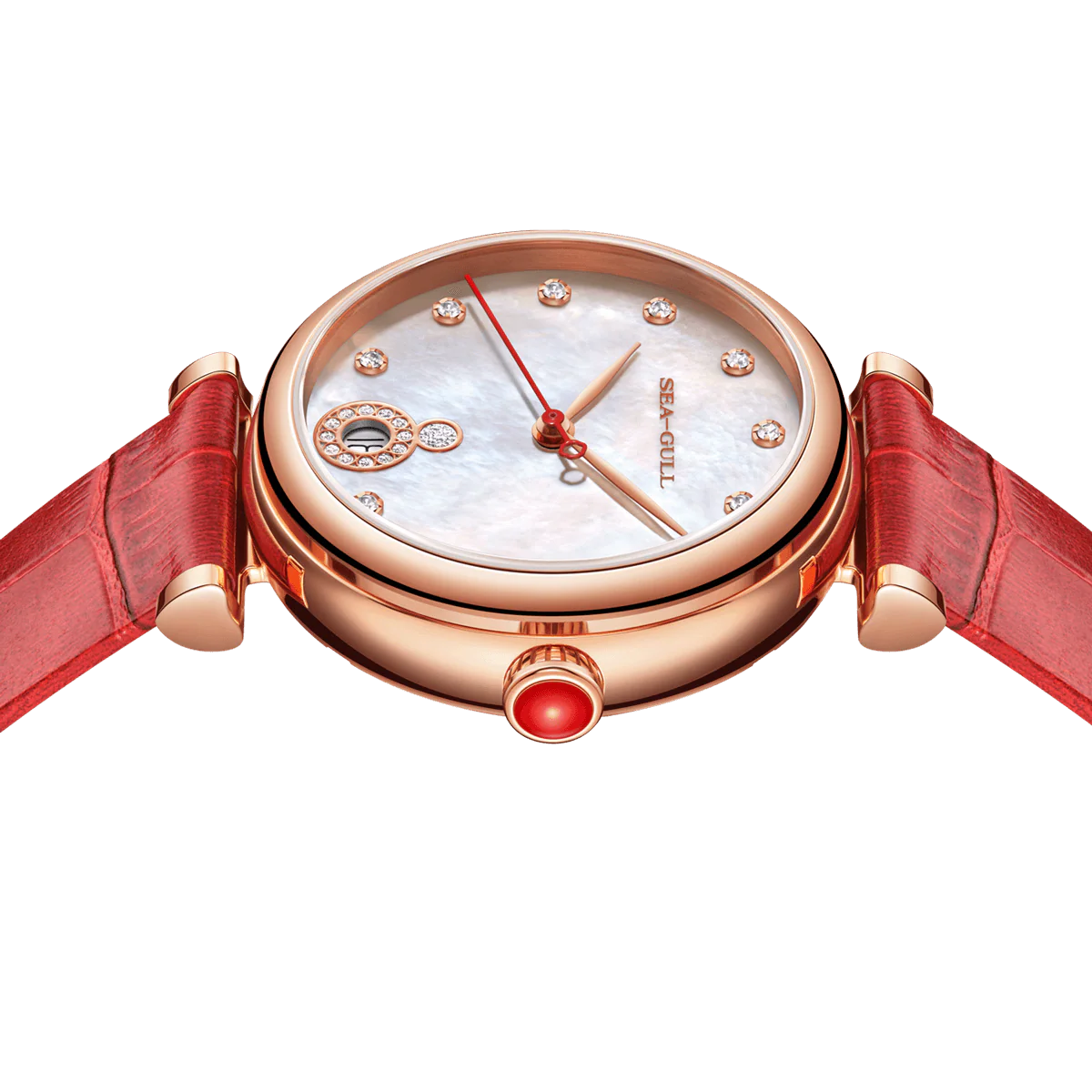 Seagull Watch | Heartfelt Shimmering Mother-of-Pearl Dial Watch 34.5mm - Image 6