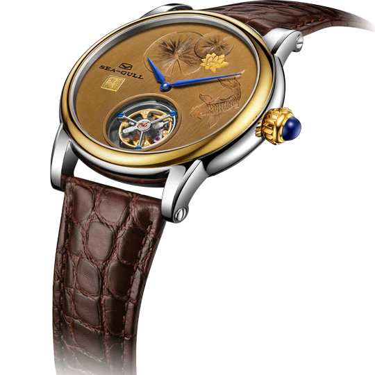 Seagull Watch | Intangible Cultural Heritage Copper Sculpture Cloisonné Tourbillon Watch 43mm - Image 3