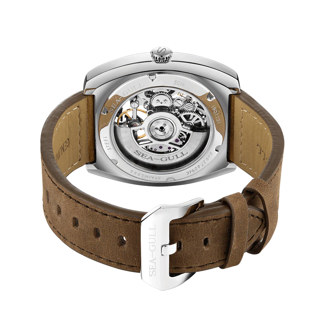Seagull Watch | Trendy Barrel Skeleton Automatic Watch 44*46mm - Image 6