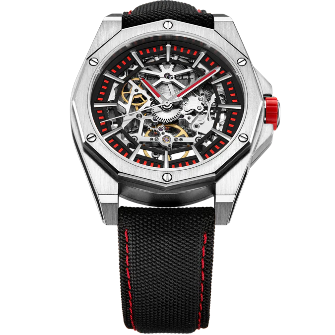 Seagull Watch | Trendy Edgy Skeleton Polygonal Automatic Watch 43mm - Image 12