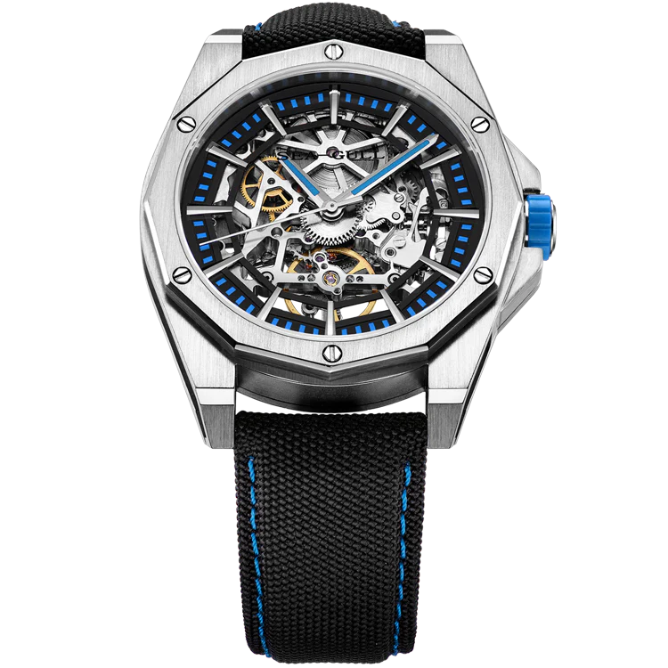 Seagull Watch | Trendy Edgy Skeleton Polygonal Automatic Watch 43mm - Image 18