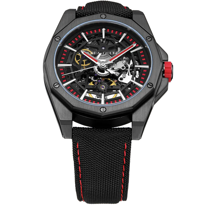 Seagull Watch | Trendy Edgy Skeleton Polygonal Automatic Watch 43mm - Image 4