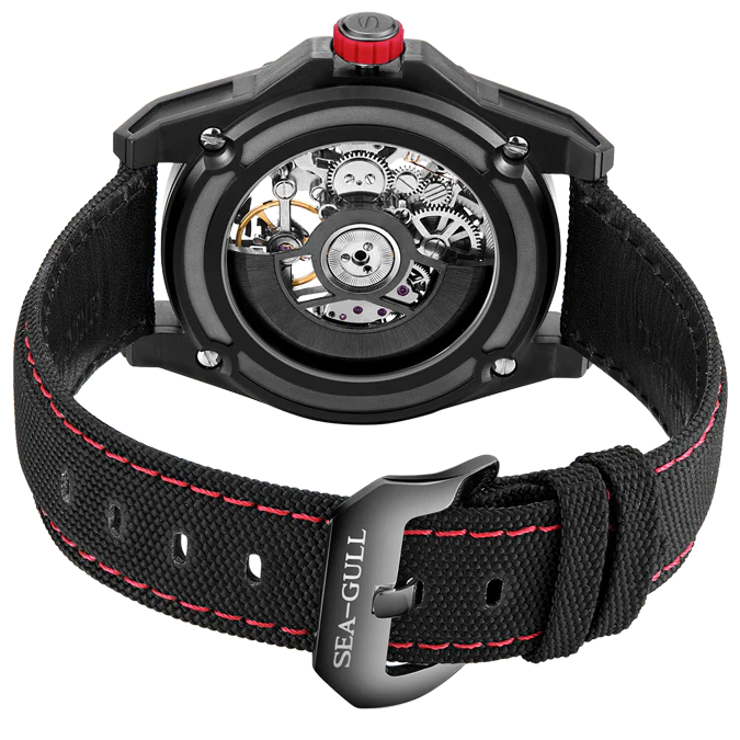 Seagull Watch | Trendy Edgy Skeleton Polygonal Automatic Watch 43mm - Image 6