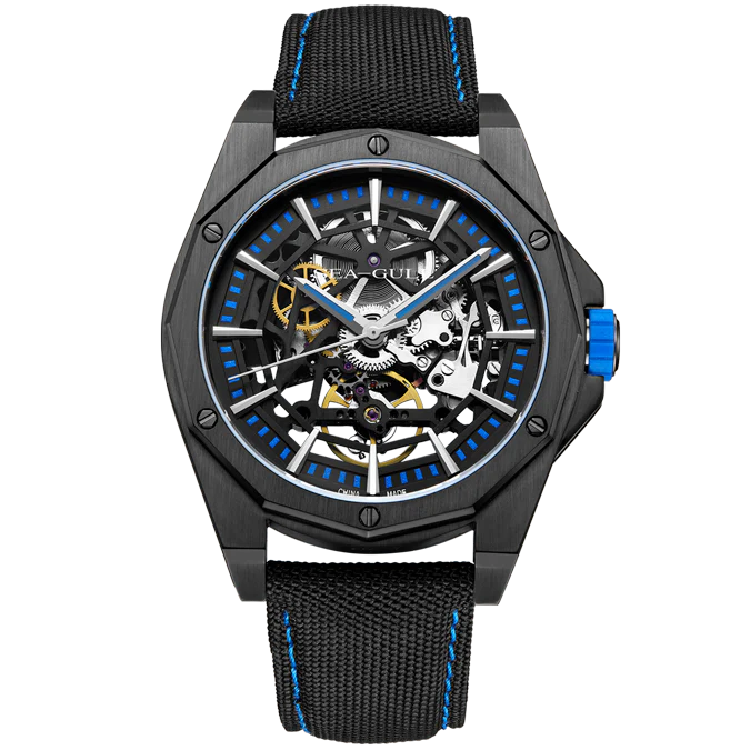 Seagull Watch | Trendy Edgy Skeleton Polygonal Automatic Watch 43mm - Image 7